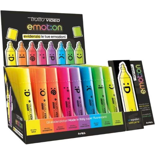 tratto Video Emotion - Evidenziatore - colori assortiti (pacchetto di 80)